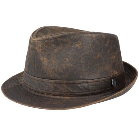 Jaxon & James - Brun trilby Hatt - Weathered Cotton Trilby Brown Trilby @ Hatstore