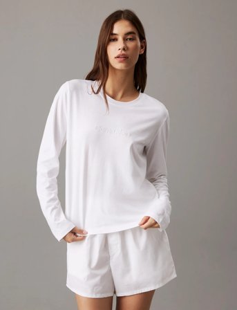 Calvin Klein Longsleeve Classic - White - XL