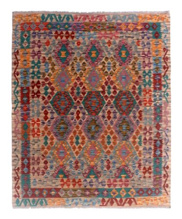Tessuto A Mano Kilim Afghan Old Style Tappeto 155X201 Di Lana Piccolo