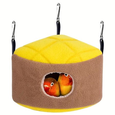 Fågelbo, Plyschhängande bo med stege för nymfparakiter parakiter conures och små fåglar, Mjuk varm sovhydda för fågelburar