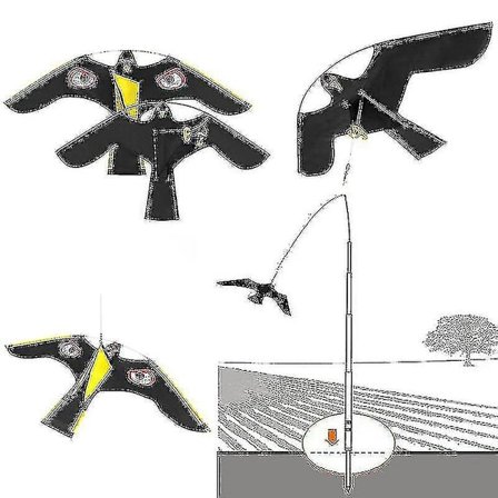 Fugleskremsel Repellent Flygende Håk Kite For Hage Skremsel Hage Hjem Dekorasjon Komiro [DmS]