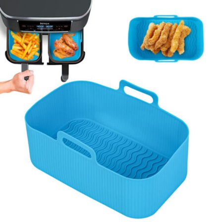 Silikon Pot Air Fryer Kök BBQ Platta Uppvärmning Bakpanna Blue