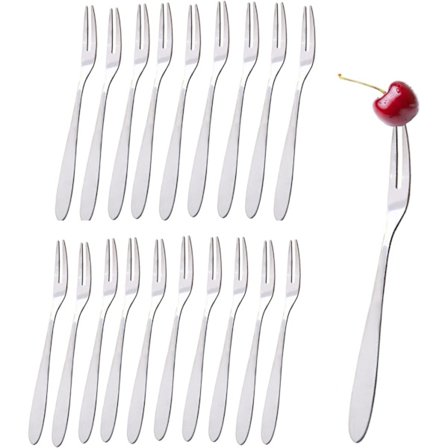 20 kpl Hopeasormiset Jälkiruokalusikat, Ruostumattomasta Teräksestä Hedelmälusikat,