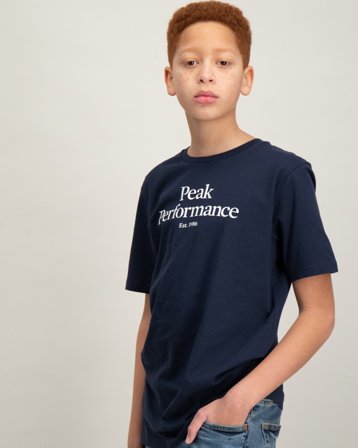 Peak Performance Jr Original Tee Blå T-skjorter Gutt - Kids Brand Store