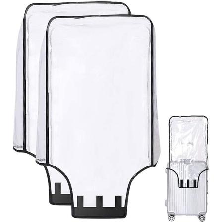 2 st PVC genomskinlig resväskeöverdrag skyddande överdrag för 28" resväska transparent bagageöverdrag vattentätt resväsköverdrag bagage skyddande 