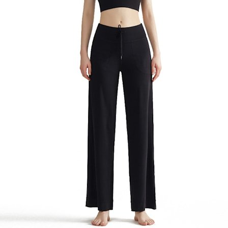Yogabyxor med hög midja och vida ben för kvinnor