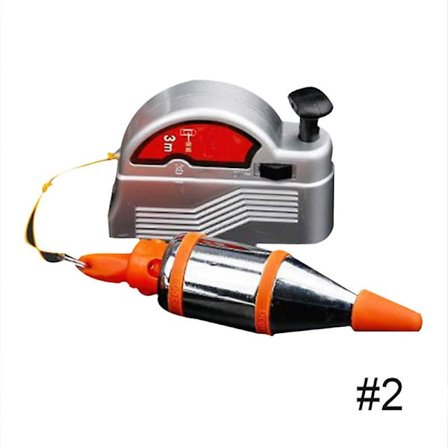 Luotilangan asetin magneettisella Plumb-Rite -toiminnolla, jossa 3/6/4,5/8 metrin automaattisesti sisäänkelautuva johto ja nopeasti vakautuva luoti