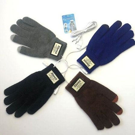 Elektrisk Opvarmede Handsker USB Genopladelige Strikket Varme Termiske Handsker Mænd Kvinder DB