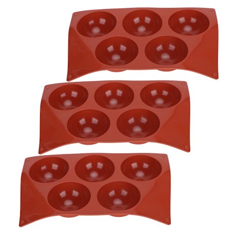 3 st semi-sfäriska silikonformar DIY bakning gör varm chokladkaka dessert gelé kupol mousse L5 semi-sfär 84040