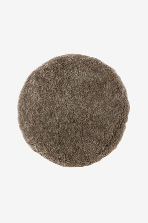 Skinnwille - Lampaannahkapehmuste Curly, pyöreä - Ruskea - Istuintyynyt & pehmusteet - - Homeroom