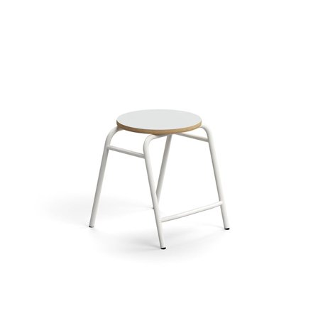 Hocker ALTUS, H 440 mm, weiß/grau