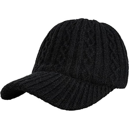 Kvinners vinterull strikket visir lue varm avisgutt lue varm strikket baseball caps