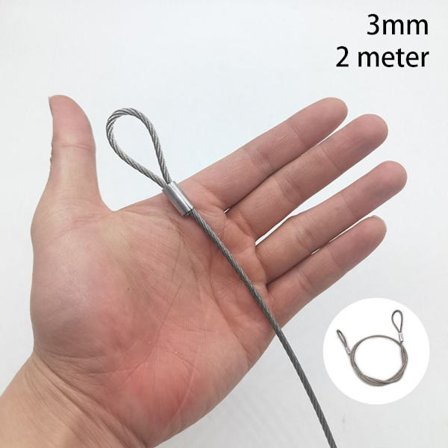 1,5-4mm ståltau hengende tau 3MM2 METER 2 METER