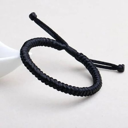 Svart tau - String Kabbalah-armbånd, amulett, beskyttelse mot det onde øyet