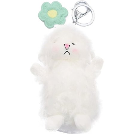 Söt tecknad liten fårdocka plyschleksak hänge lamm nyckelring Ba