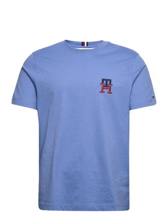 Essential Monogram Tee T-shirts Short-sleeved Blå Tommy Hilfiger