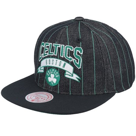 Mitchell & Ness - NBA Schwarz Snapback Cap - Boston Celtics Dem Stripes Black Snapback @ Hatstore