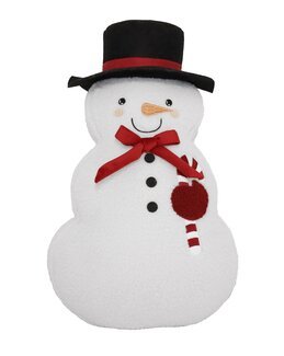 Täytetty tyyny teddymateriaalista Lumiukko 1 kpl Off-white