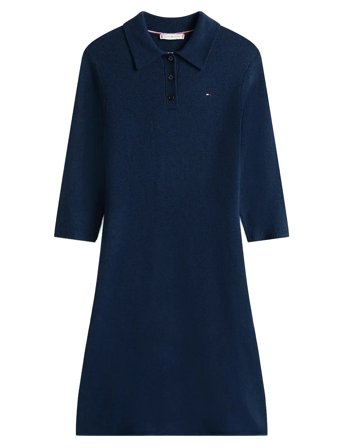 Tommy Hilfiger | Soft Wool Half Sl F&F Polo Dress | S