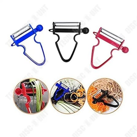 Kökstrio Skärpset med 3 Flerfärgade Svart Blå Röd[D]