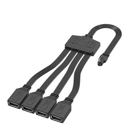 USB Type C til 4-ports USB-adapter med strømforsyning og dataoverførsel til kontor, bil og hjem