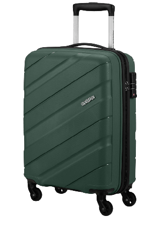 American Tourister Jetdriver Kabinväska med 4 hjul Resväskor Dam Grön 55