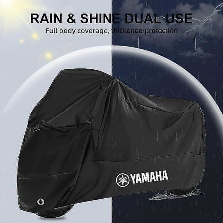 Motorcykelöverdrag Vattentätt Alla Säsonger Dammskydd UV-Skyddande Utomhus Inomhus Motorcykelöverdrag För Yamaha R1 R3 R25 Mt-07 Mt-09 (FMY)