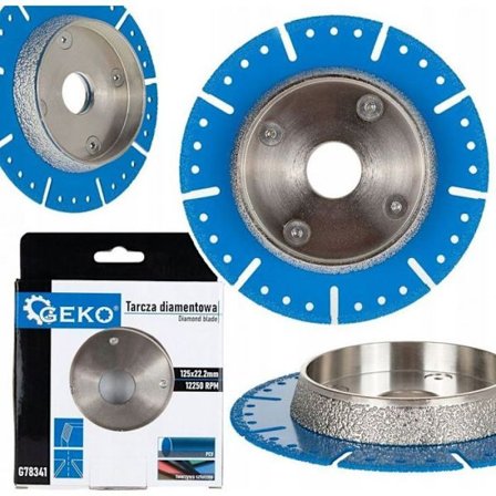 Slipdisk - skärdisk Geko Diamantsågblad för skärning och fasning av PVC-rör 125 mm (50)