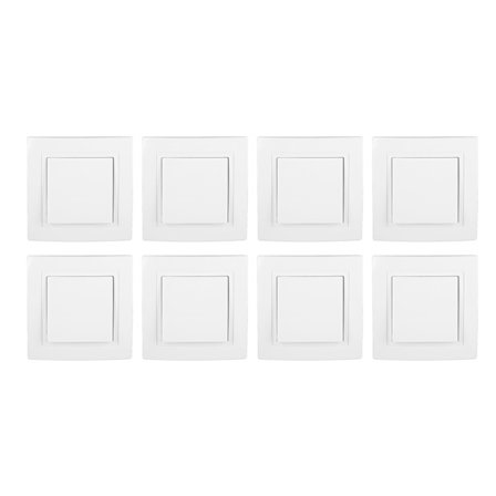 8 stk. 10A 250V Væg Dekorativ Paddle Rocker Switch Europæisk Standard