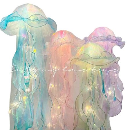 5-pak med bærbare manet-lykter, DIY-hengende atmosfære-nattelykter