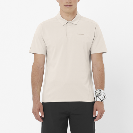 Salomon - première couche pour homme Trackline Polo M - Silver Cloud - XL