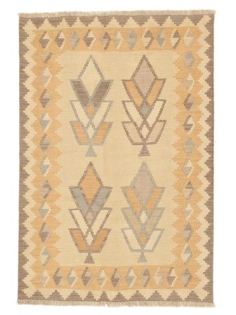 Ljus Nomad Kelim Matta Handvävd 120X175 Orange/Brun Persien