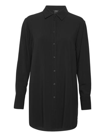 Shirt Jane Langermet Skjorte Svart Lindex*Betinget Tilbud