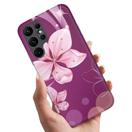 Deksel / Mobildeksel til Samsung Galaxy S24 Ultra - Hvit Blomst