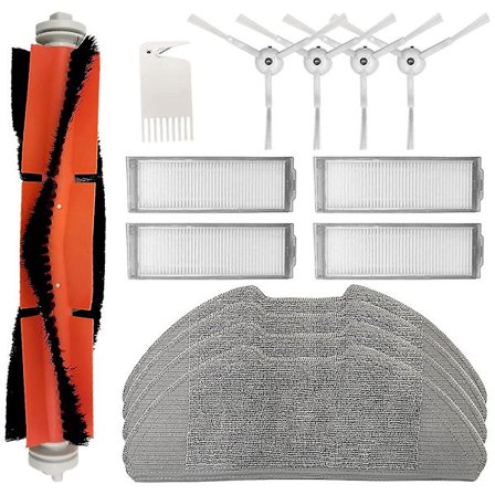 Tillbehörssats för Mi Robot Vacuum Mop 2 Pro Robotdammsugare, Huvudborste, Rengöringsdukar, Hepa-filter