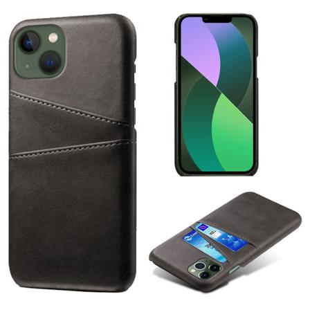 Läderskal Med Kortfack Iphone 14 Svart