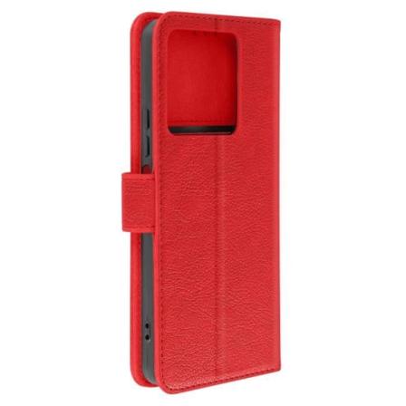 Etui til Xiaomi Redmi Note 13 5G - AVIZAR - Chesterfield - Pung og videoholder - Rød Röd