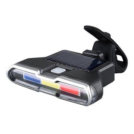Cykel Baklampa Solar Cykel Bakljus USB Laddning Säkerhetsvarning Baklampa