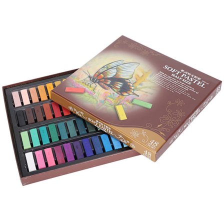 Pulver Pastellkritor Mjuka Färg Målnings Pennor Kritor Måla Skiss Konst Material 48 Färger