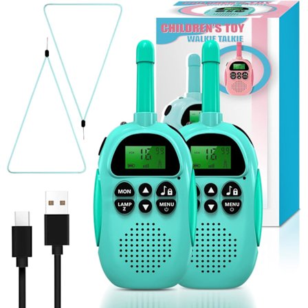Walkie Talkie for Kids, Leketoy 3-12 år gammel Oppladbar Walkie Talkie