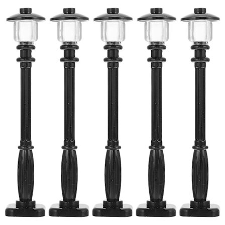 5 stk. Utviklingsleker Mini Jernbanelampe Mini Lyktstolper Mini Stilampe