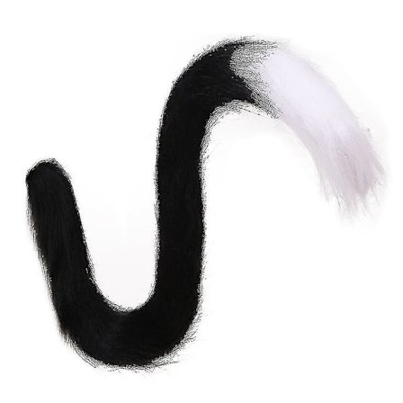 Halloween Jul Katt Svans Djur Apa Bicolor Svans Halloween Party Anime Kostym Tillbehör Katt Svans 80cm Svart