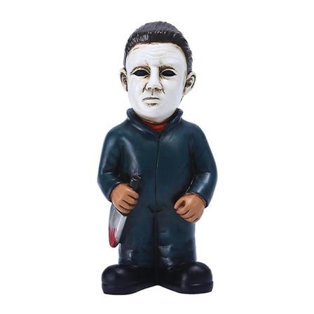 Halloween Staty Ornament Kreativ Skräckfilm Vit Ansiktsstaty Present