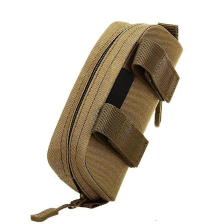 Silmälasien kova kotelo, taktinen Molle-vetoketjullinen aurinkolasien kantokotelo 600D nylonista klipsillä