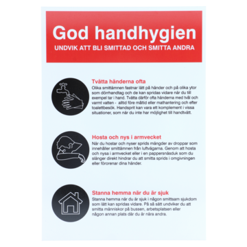 Skilt God Håndhygiene A4 Plast