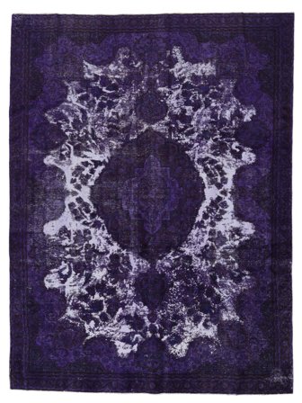 Colored Vintage Teppich Moderner Schwarz/Dunkellila Großer (Wolle, Persien/Iran)