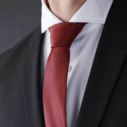 Corbata básica granate 8 cm para hombres - Corbatas lisas