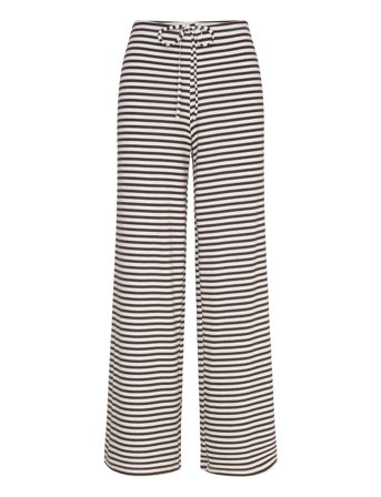 Gina Tricot Striped Soft Trousers - Brown - L