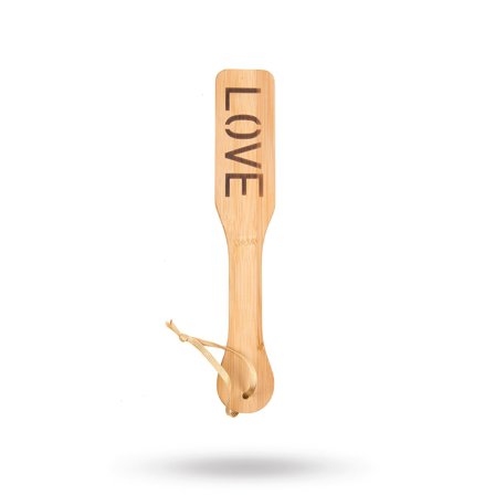 LOVE word Bamboo Paddle - Vuxen.se - Sexig BDSM piska till sovrummet