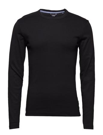 Basic Tee O-Neck L/S T-shirts Long-sleeved Svart Lindbergh